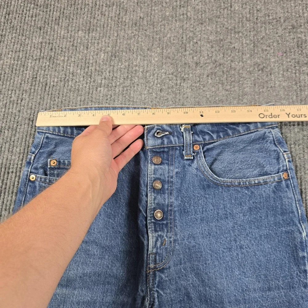Vintage 80s Levi's 517 Jeans Mens 32x32 Blue‎ Bootcut USA Custom Snap Button Fly